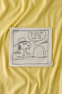 Maison Deux X Peanuts Rock Wool Fleece Throw Pillow Case