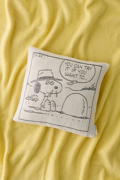 Maison Deux X Peanuts Rock Wool Fleece Throw Pillow Case