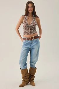 UO Lainey Sheer Lace Halter Top