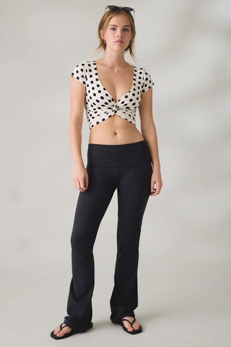 Out From Under Bec Foldover Slim Flare Pants