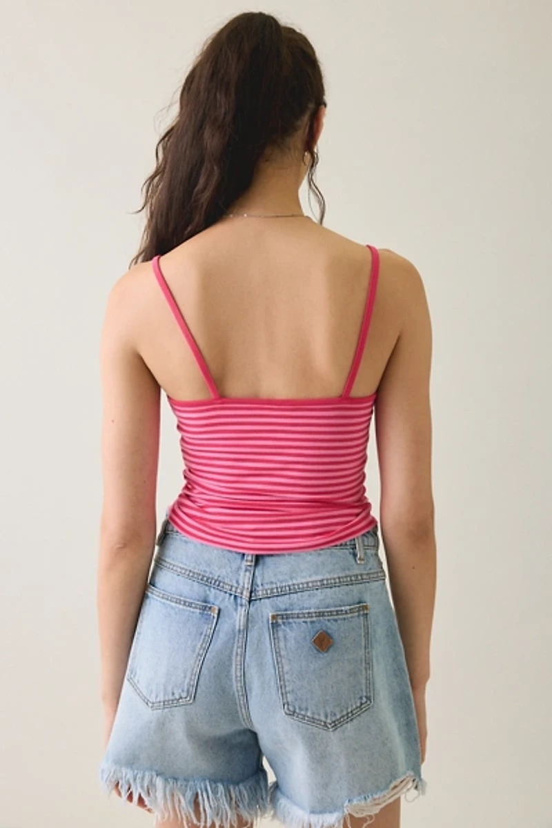 UO Kat Scoop Neck Ribbed Knit Cami