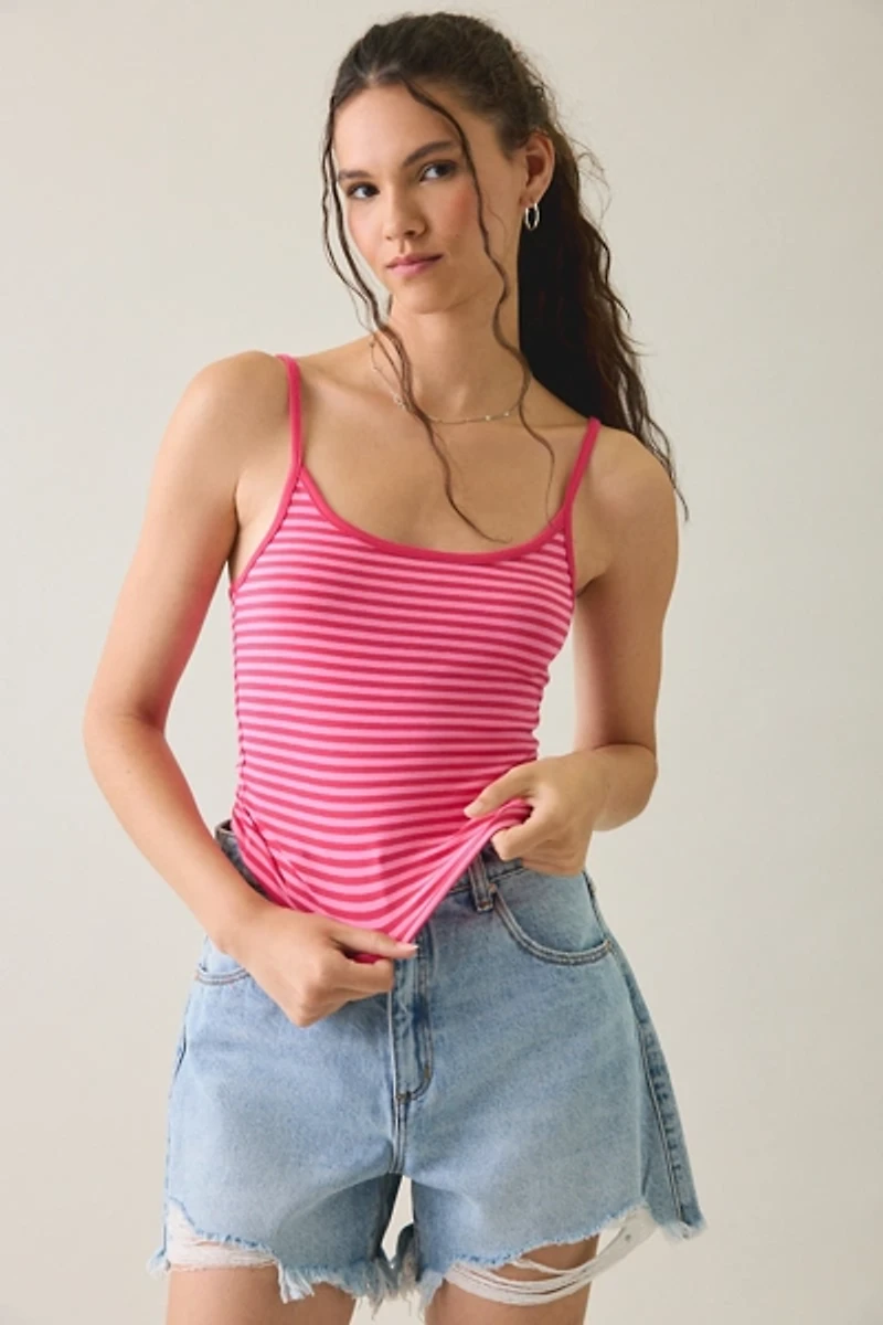 UO Kat Scoop Neck Ribbed Knit Cami