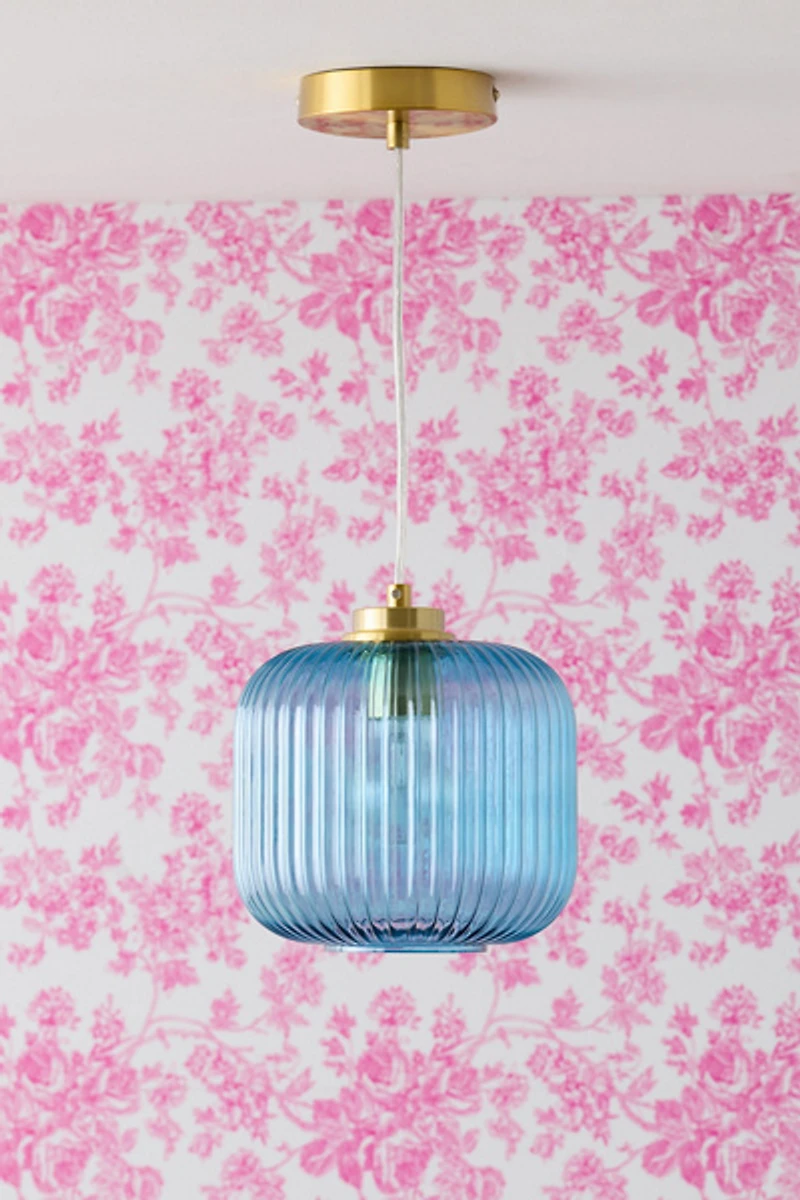 Dara Fluted Glass Globe Pendant Light