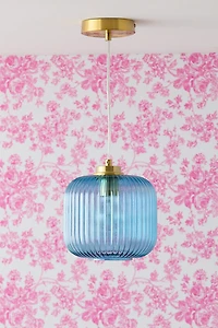Dara Fluted Glass Globe Pendant Light