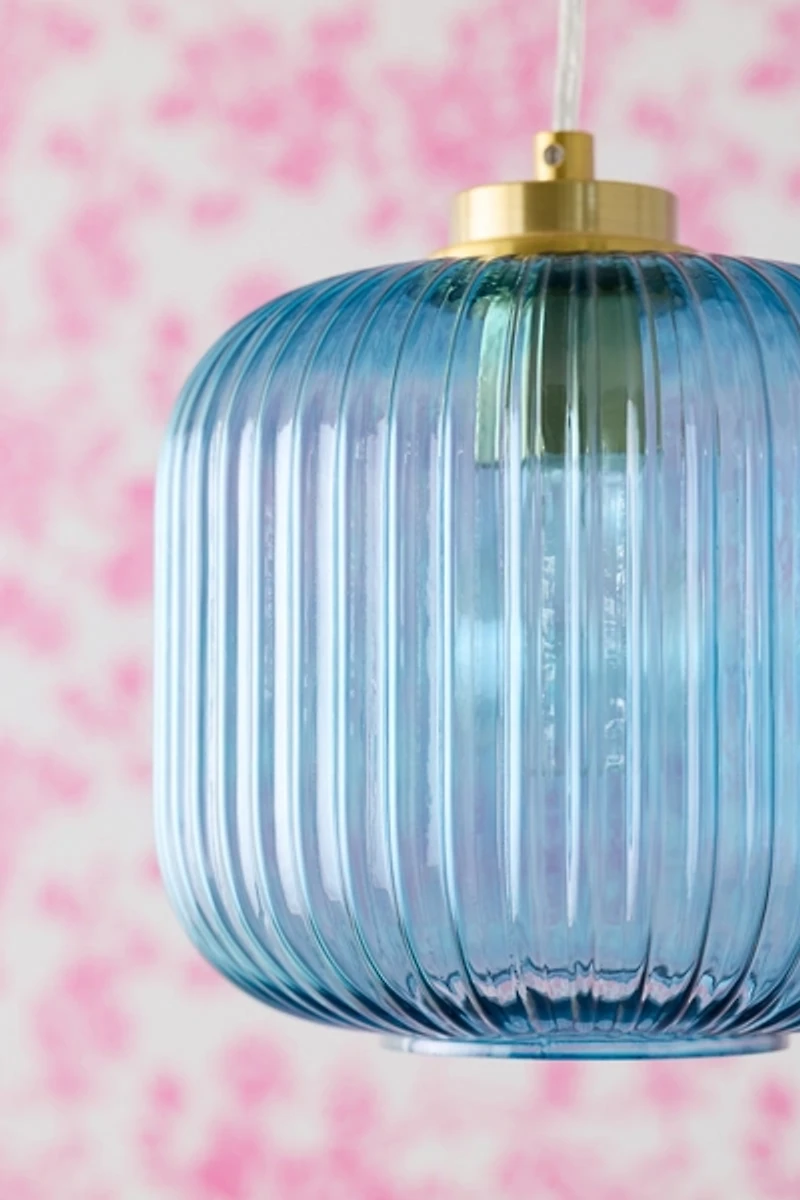 Dara Fluted Glass Globe Pendant Light