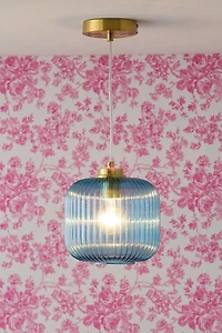 Dara Fluted Glass Globe Pendant Light