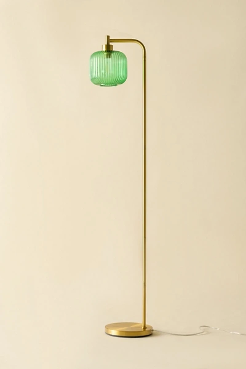 Dara Ribbed Glass Floor Lamp