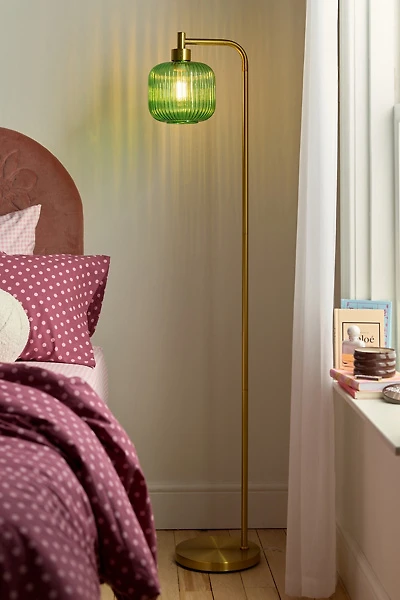 Dara Ribbed Glass Floor Lamp