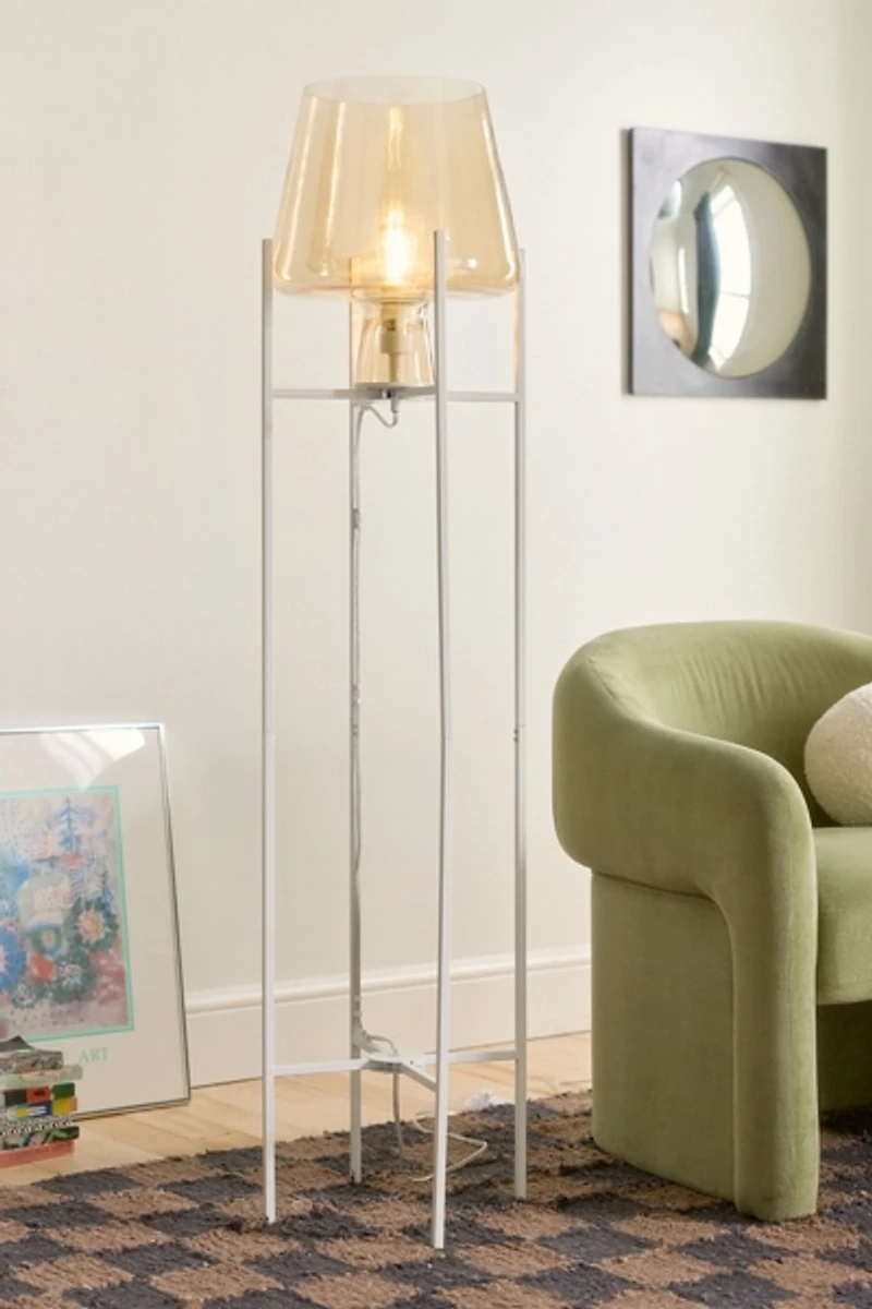 Kade Glass Bowl Floor Lamp
