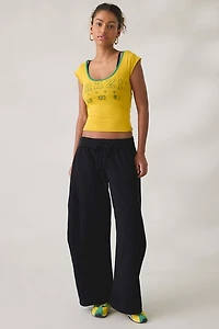 Brazil Graphic Scoop Neck Baby Tee