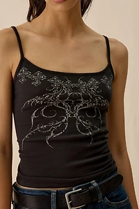 Grunge Tattoo Graphic Cropped Cami