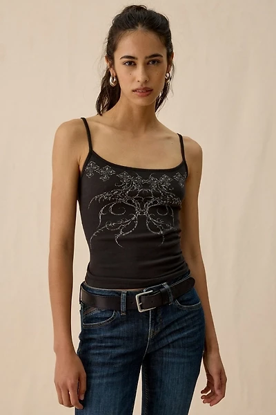 Grunge Tattoo Graphic Cropped Cami