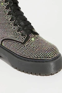 Sparkl Rhinestone Combat Boot