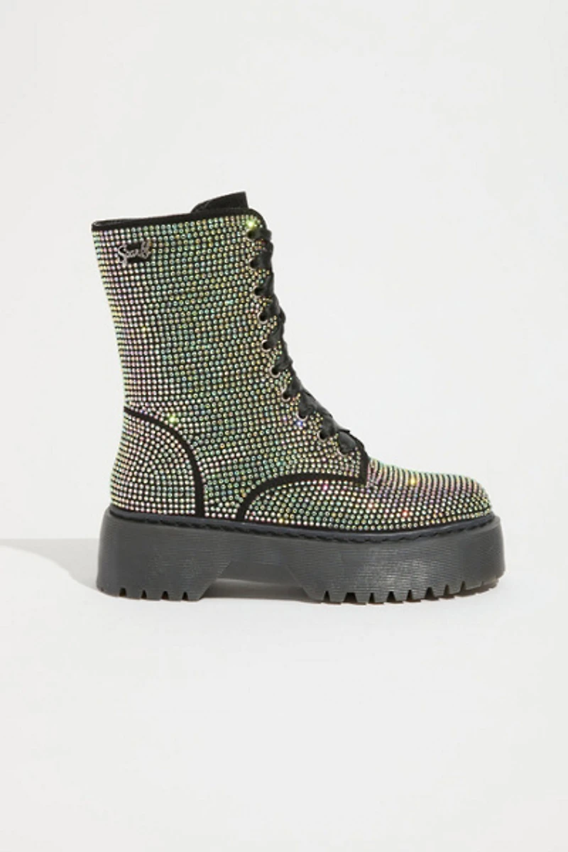 Sparkl Rhinestone Combat Boot