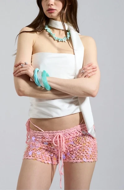 Sparkl Crochet Sequin Shorts
