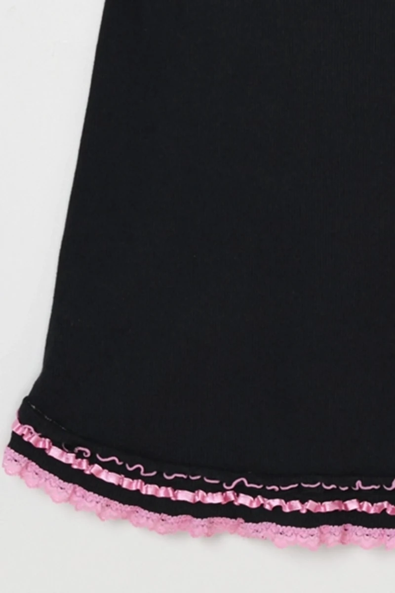Vintage Y2k Black & Pink Lacy Mini Dress