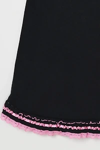 Vintage Y2k Black & Pink Lacy Mini Dress
