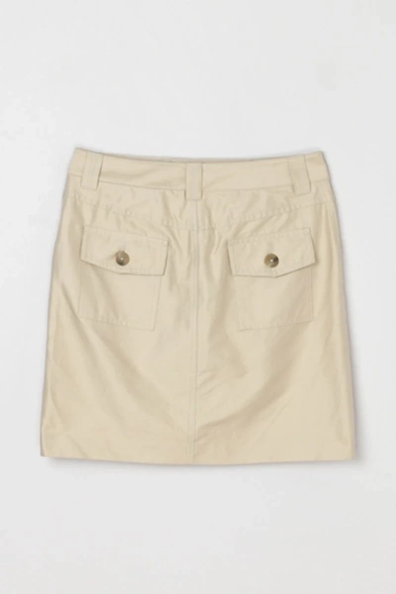 Vintage Y2k Khaki Cargo Mini Skirt