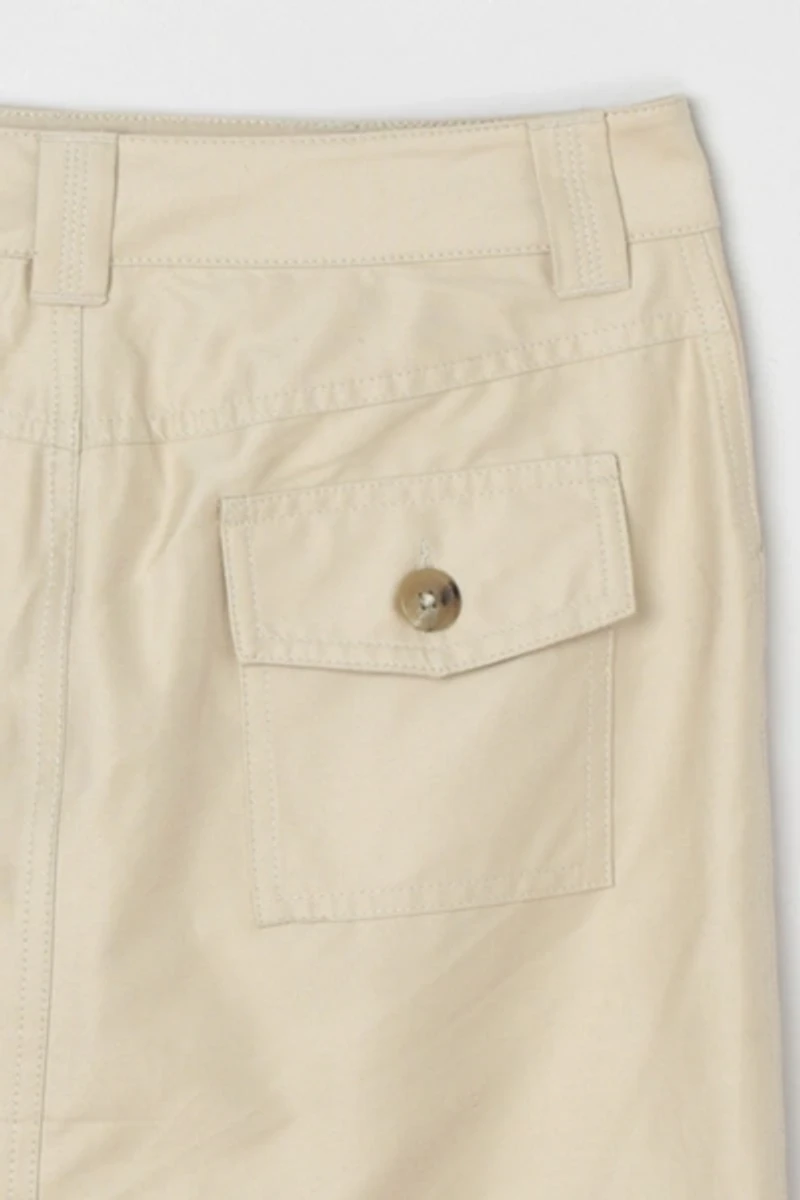 Vintage Y2k Khaki Cargo Mini Skirt