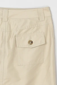 Vintage Y2k Khaki Cargo Mini Skirt