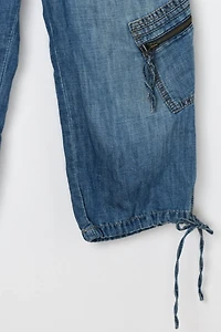 Vintage Y2k Cropped Cargo Jeans