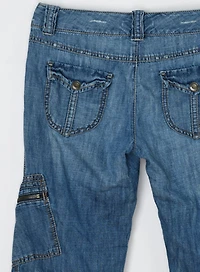 Vintage Y2k Cropped Cargo Jeans