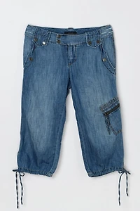 Vintage Y2k Cropped Cargo Jeans