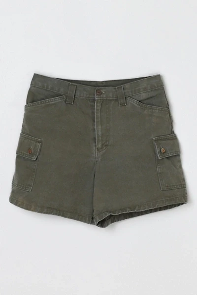 Vintage Y2k Hi-Rise Dark Olive Cargo Shorts