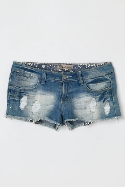 Vintage Y2k Wallflower Rippy Low-Rise Denim Shorts