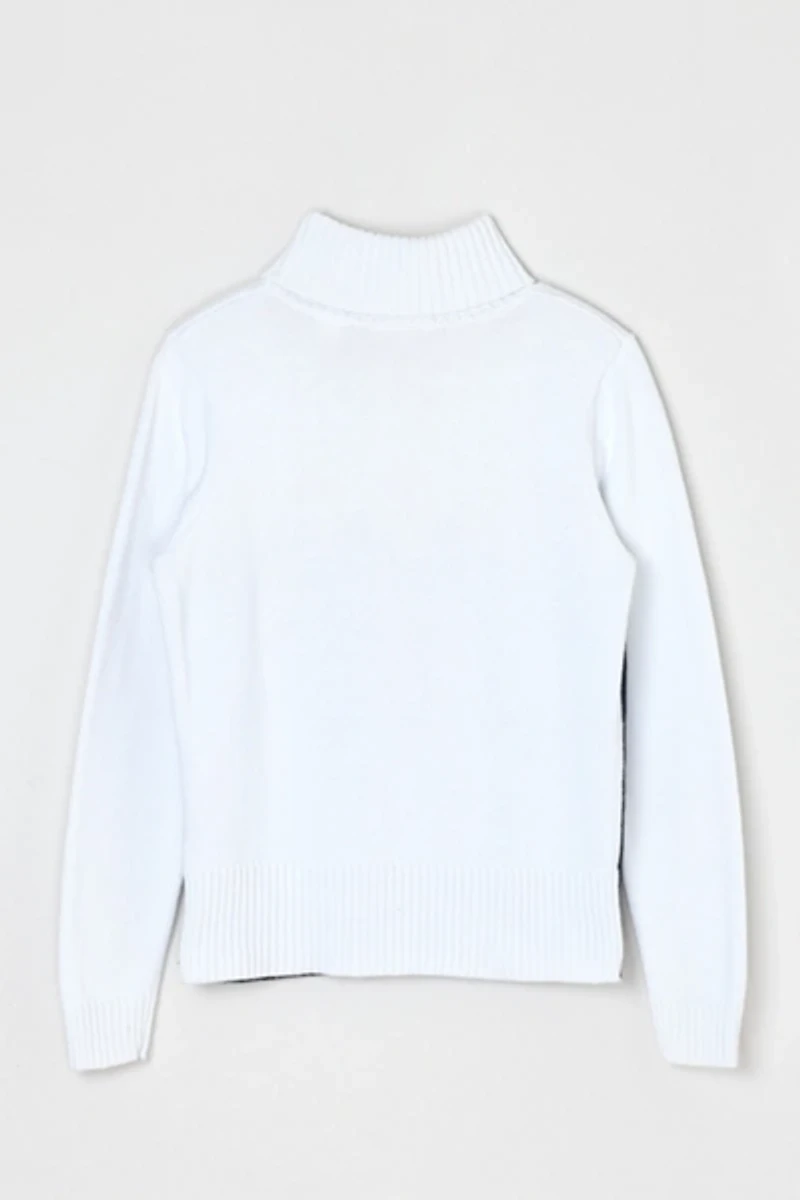 Vintage Y2k Argyle Knit Turtleneck Sweater
