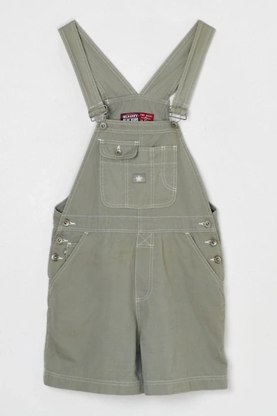 Vintage Y2k Khaki Short Overalls