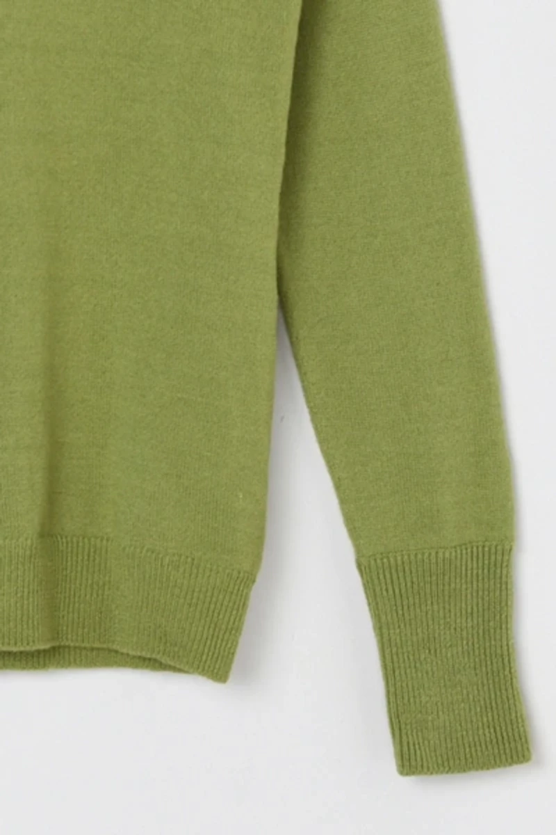 Vintage Y2k Light Green Merino Turtleneck Sweater