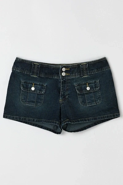 Vintage Y2k Dark Wash Low-Rise Denim Shorts
