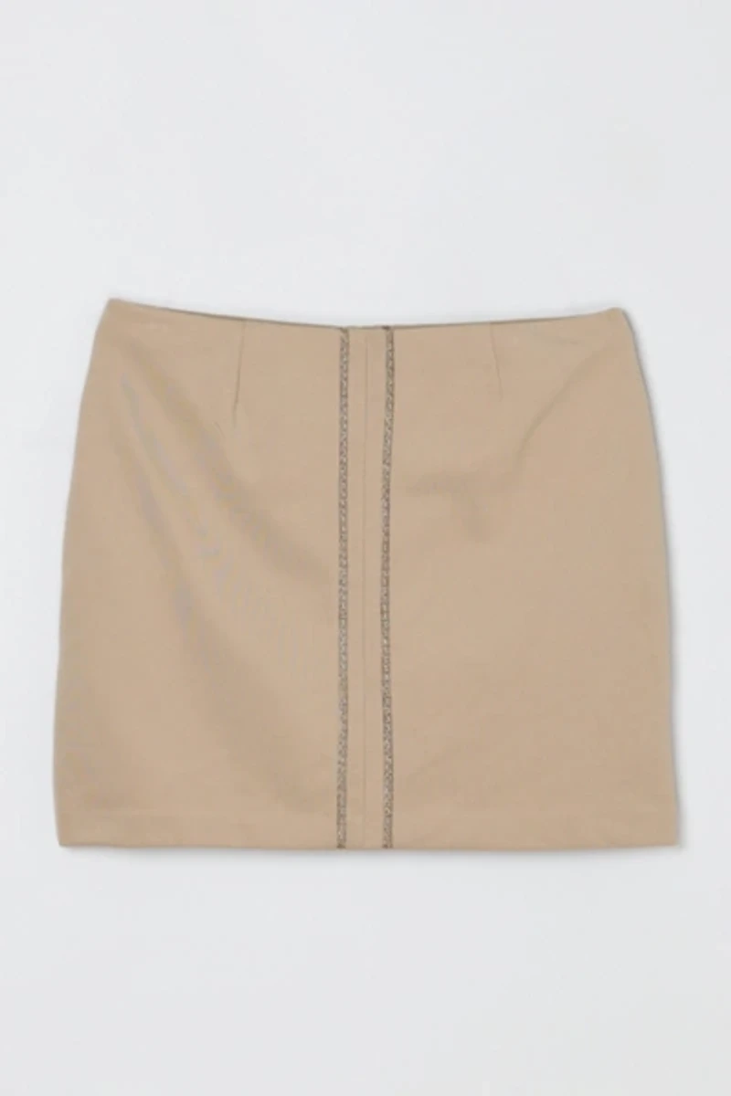 Vintage Y2k Lace Striped Mini Skirt