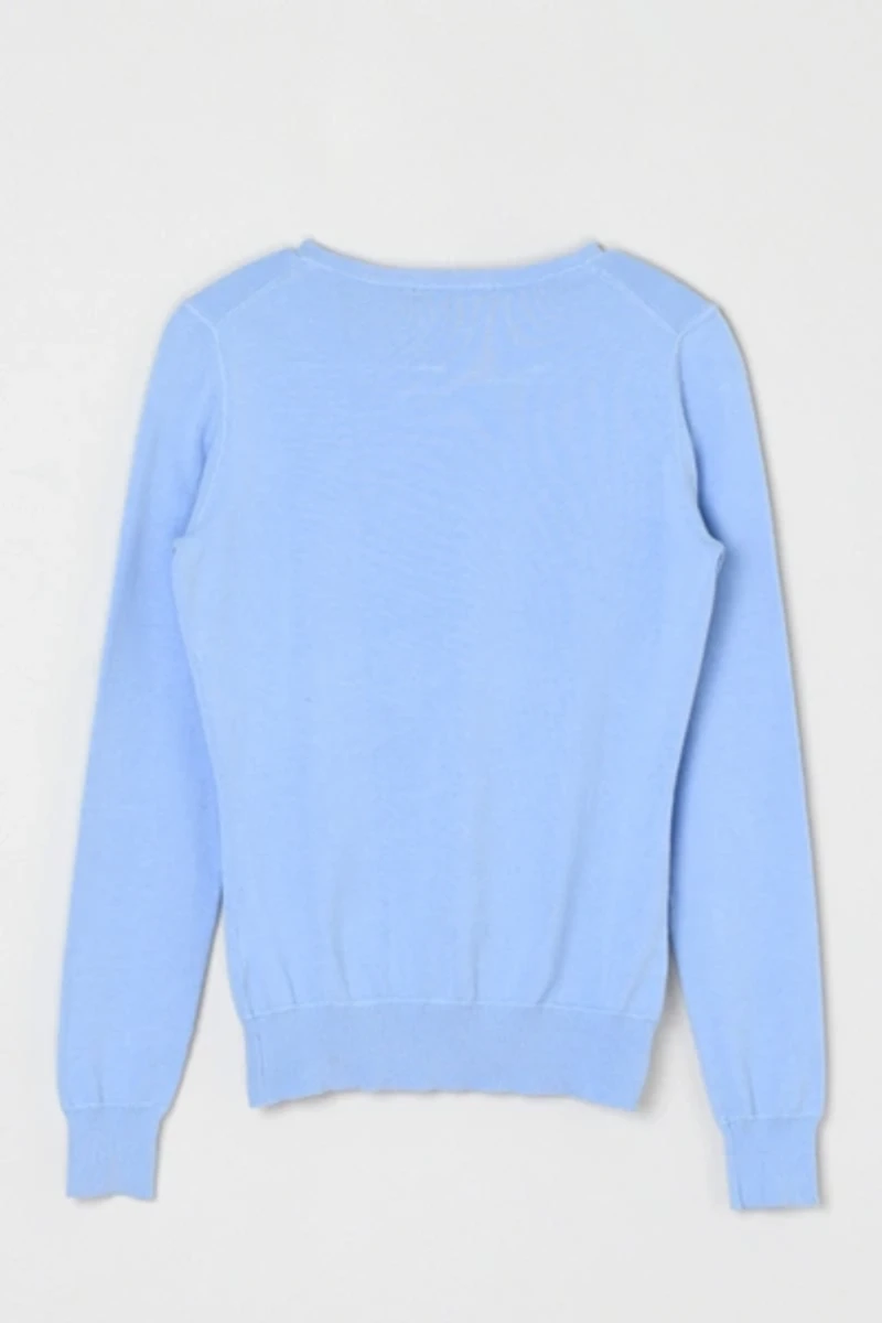 Vintage Y2k Buttoned Sky-Blue Light Sweater