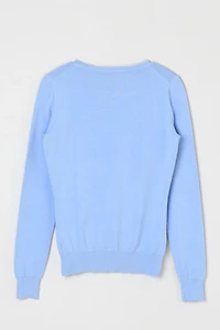 Vintage Y2k Buttoned Sky-Blue Light Sweater