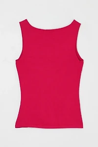 Vintage Y2k Deep Pink Ruched Knit Top