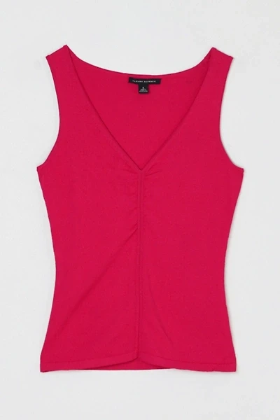 Vintage Y2k Deep Pink Ruched Knit Top