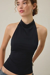 UO The Moment Backless High Cowl Neck Halter Top