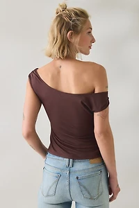 UO Fia Studded Off-The-Shoulder Crop Top