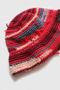 MARVES new york Upcycled Crochet Bucket-Bowler Hat
