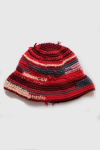 MARVES new york Upcycled Crochet Bucket-Bowler Hat