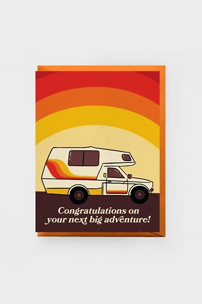 Boss Dotty Retro Camper Congratulations Card