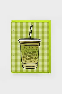 Boss Dotty Iced Matcha Birthday Card