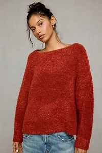 BDG Nola Boucle Oversized Boatneck Sweater