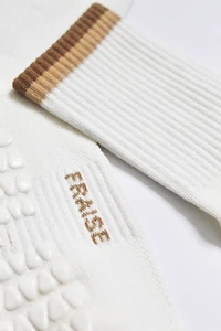 Fraise Striped Crew Pilates Grip Sock