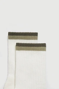 Fraise Striped Crew Pilates Grip Sock
