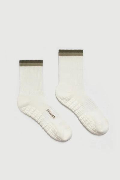 Fraise Striped Crew Pilates Grip Sock