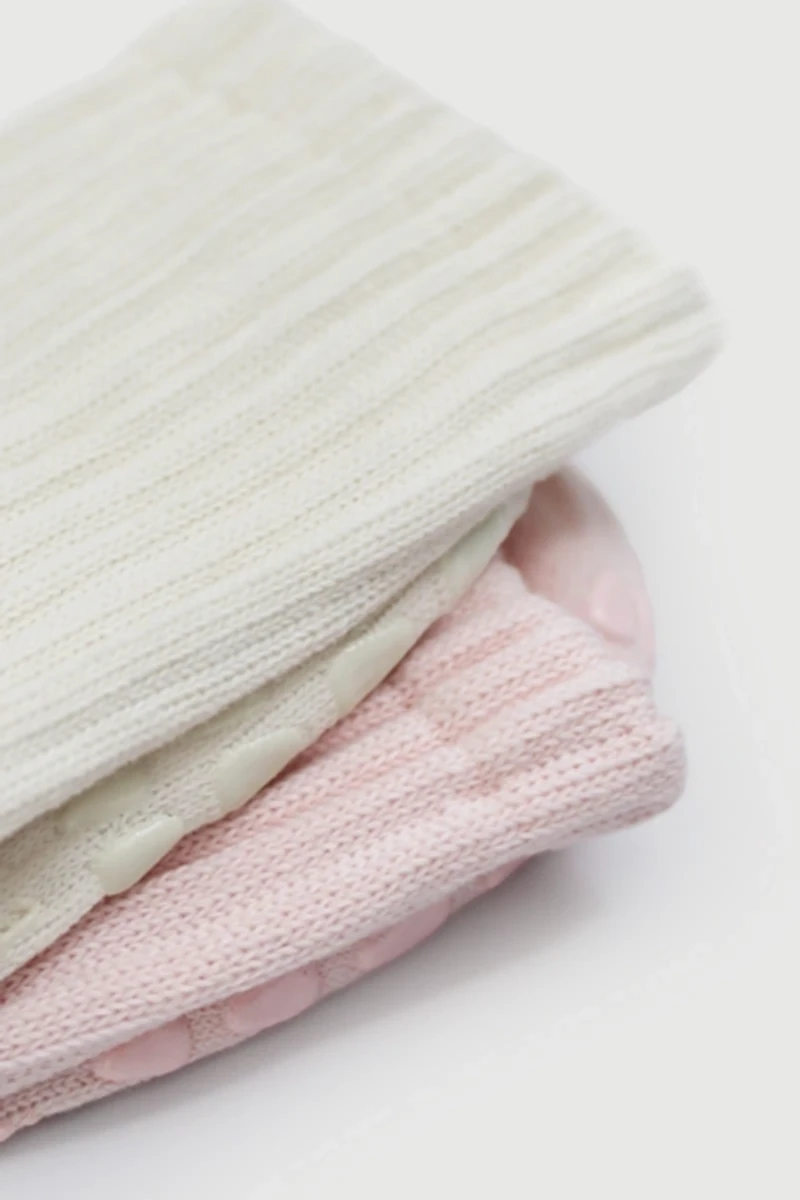 Fraise Slouch Duo Pilates Grip Socks Set of 2