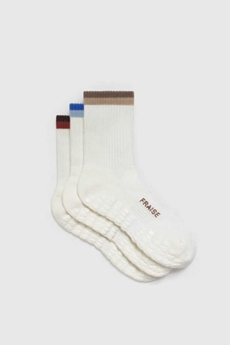 Fraise Calder Set of 3 Pilates Grip Socks